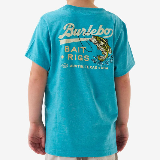 Boys Burlebo Bait & Rigs Tee | Cyan