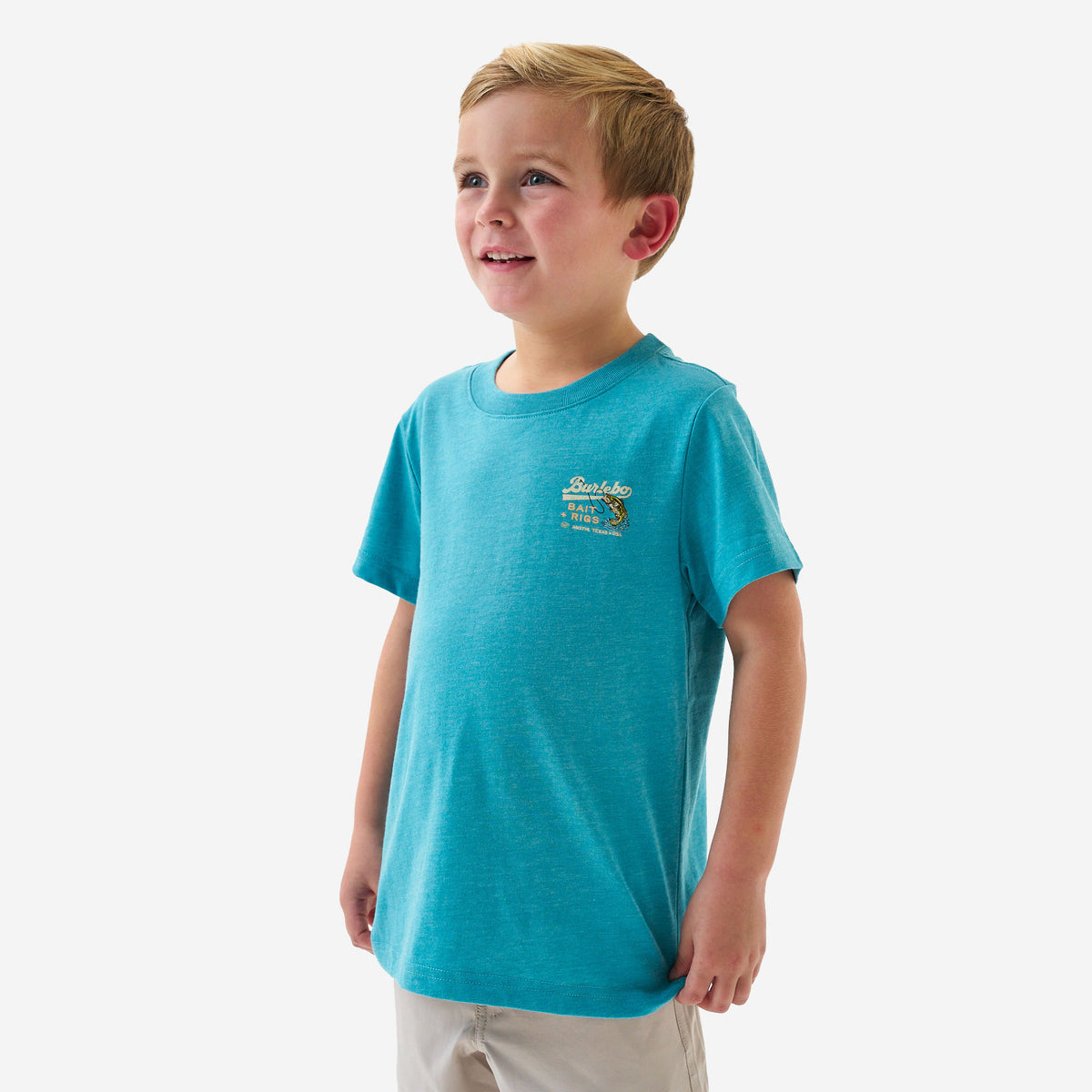 Boys Burlebo Bait & Rigs Tee | Cyan