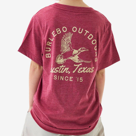 Boys Burlebo Classic Duck Tee - Heather Red