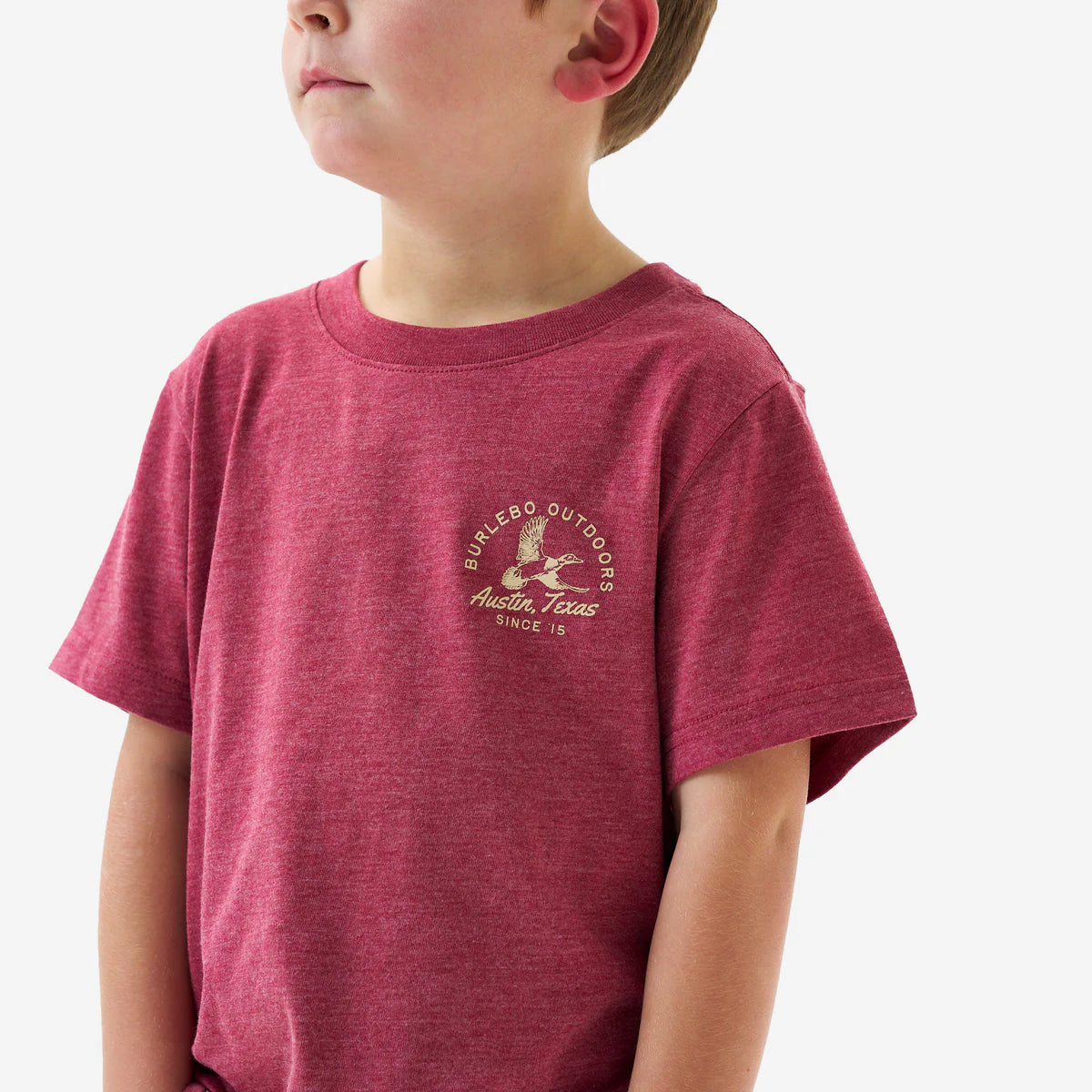 Boys Burlebo Classic Duck Tee - Heather Red