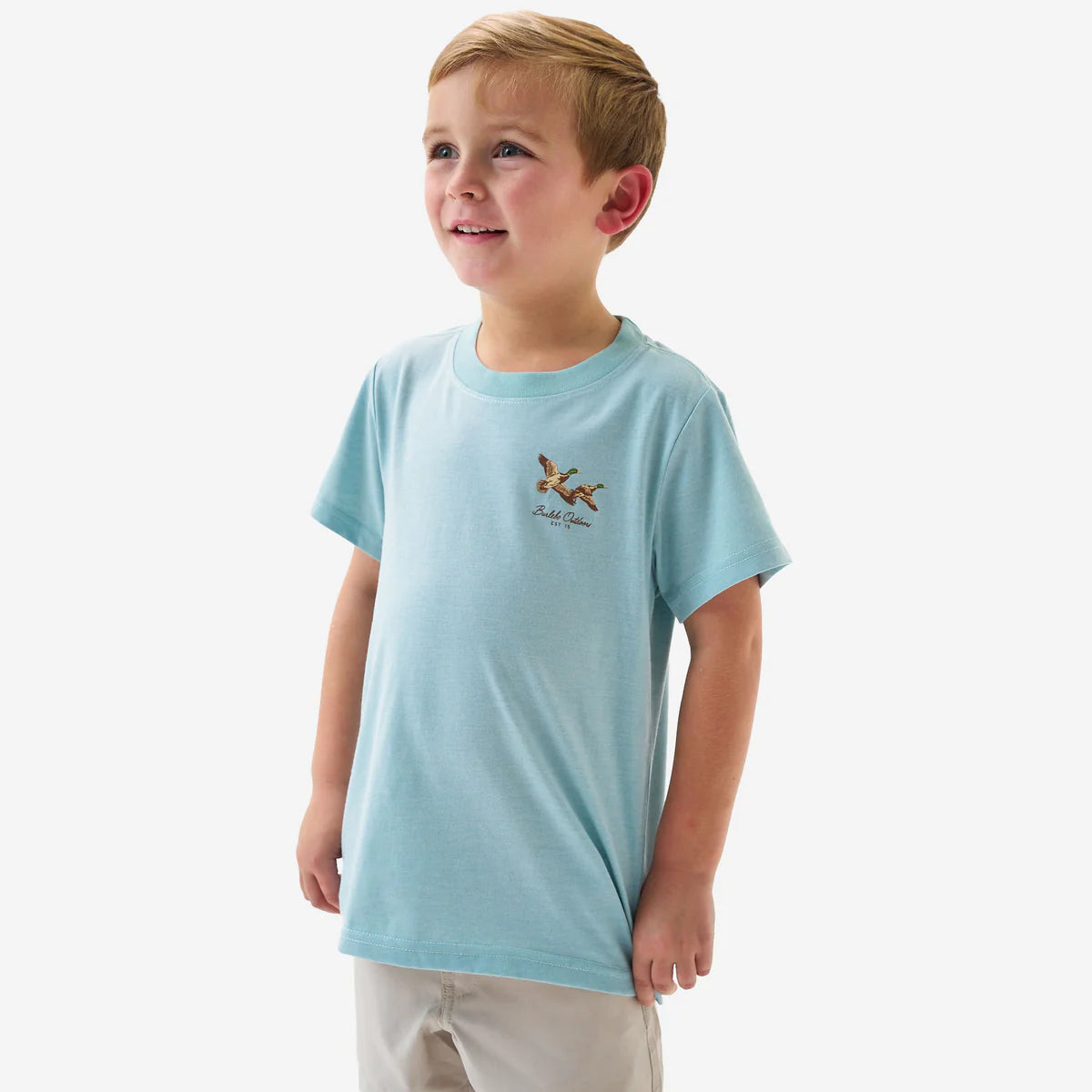 Boys Burlebo Flying Mallards Tee - Sky Blue