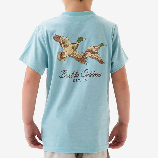 Boys Burlebo Flying Mallards Tee - Sky Blue