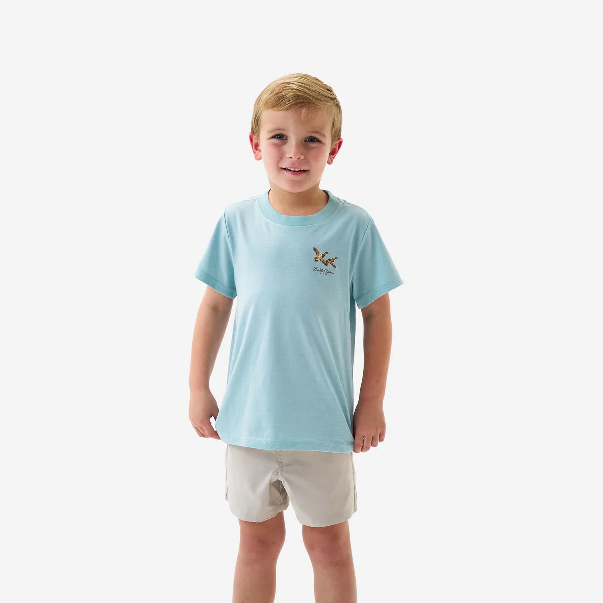 Boys Burlebo Flying Mallards Tee - Sky Blue