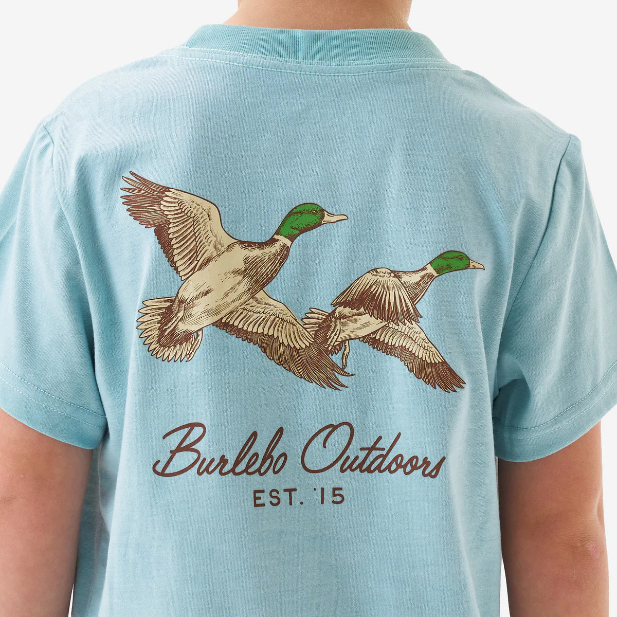 Boys Burlebo Flying Mallards Tee - Sky Blue