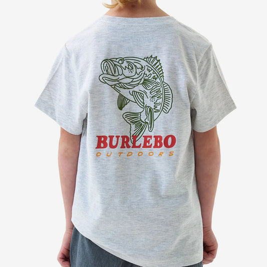 Boys Burlebo Fish Wild Tee | Ash Grey