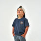Boys Burlebo Old School Duck Hunt Tee | Heather Navy