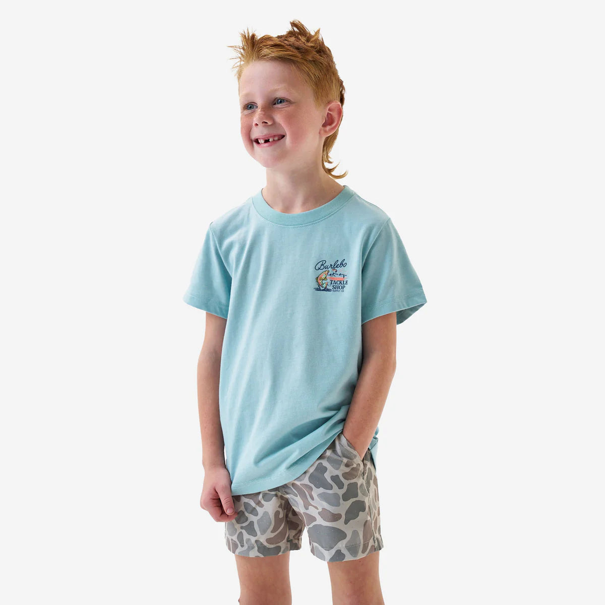 Boys Burlebo Tackle Shop Tee - Sky Blue