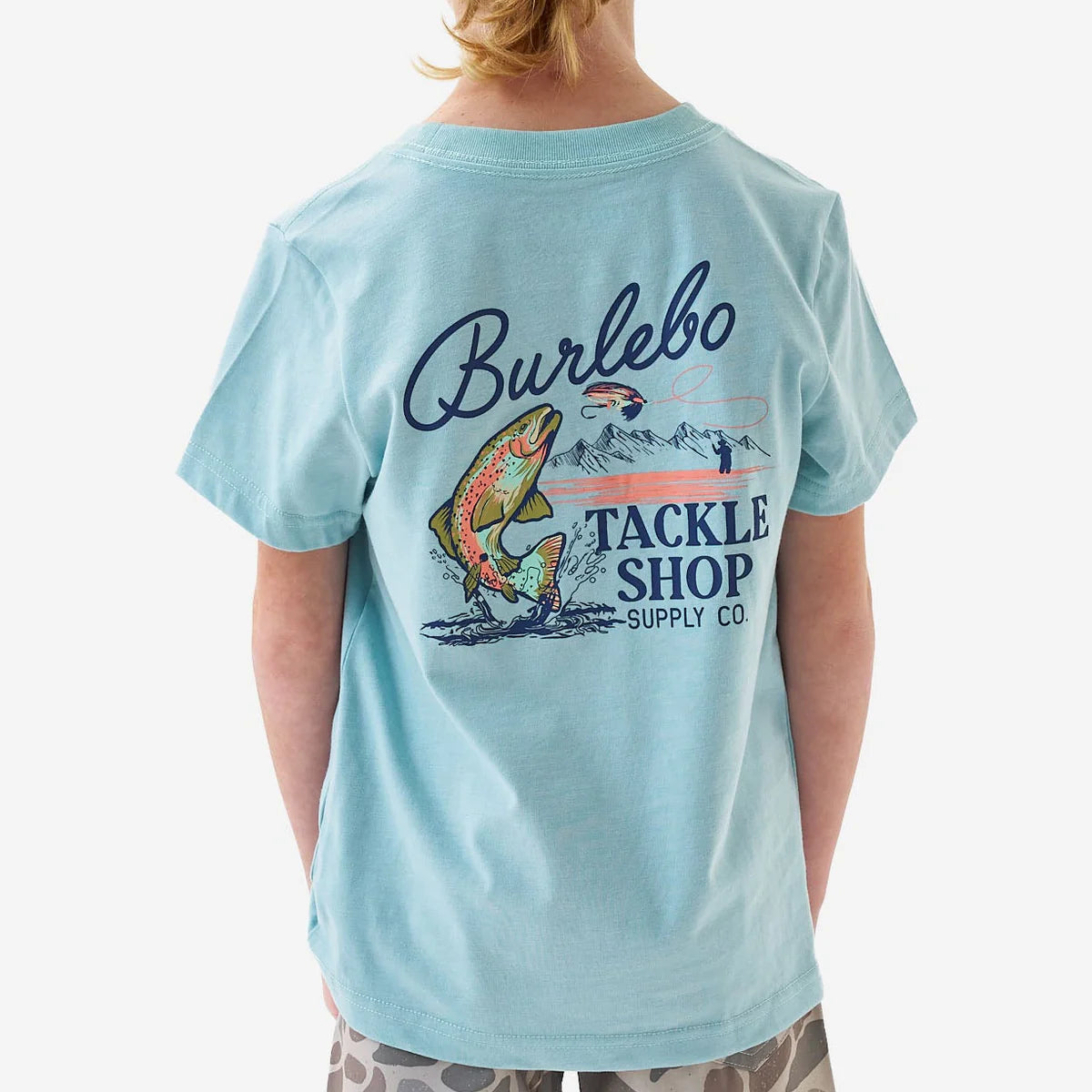 Boys Burlebo Tackle Shop Tee - Sky Blue