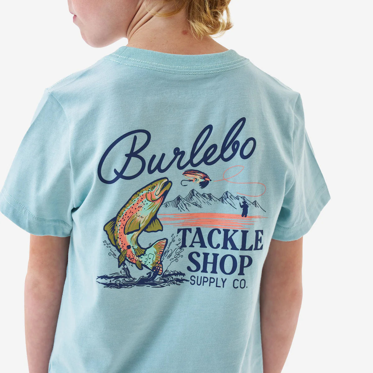 Boys Burlebo Tackle Shop Tee - Sky Blue
