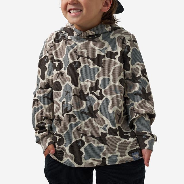 Boys Burlebo Thermal Hoodie - Mallard Mayhem Camo
