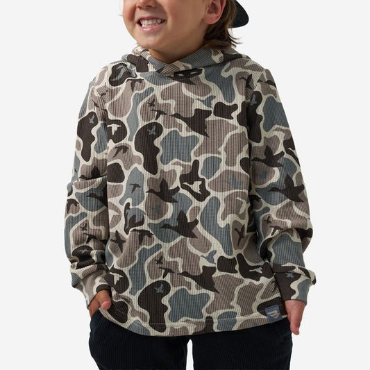 Boys Burlebo Thermal Hoodie - Mallard Mayhem Camo