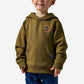 Boys Burlebo Fleece Hoodie - Duck Down | Hunter Green
