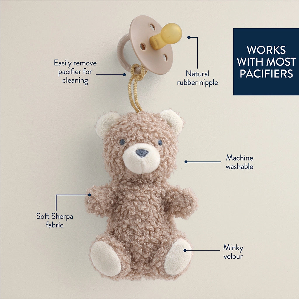 Bitzy Pal Pacifier & Plush | Bear