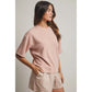 Rose Waffle Knit Top