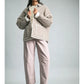 Gingham Piping Jacket - Mocha/Cream
