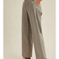 Striped Wide Leg Pants - Black/Cream