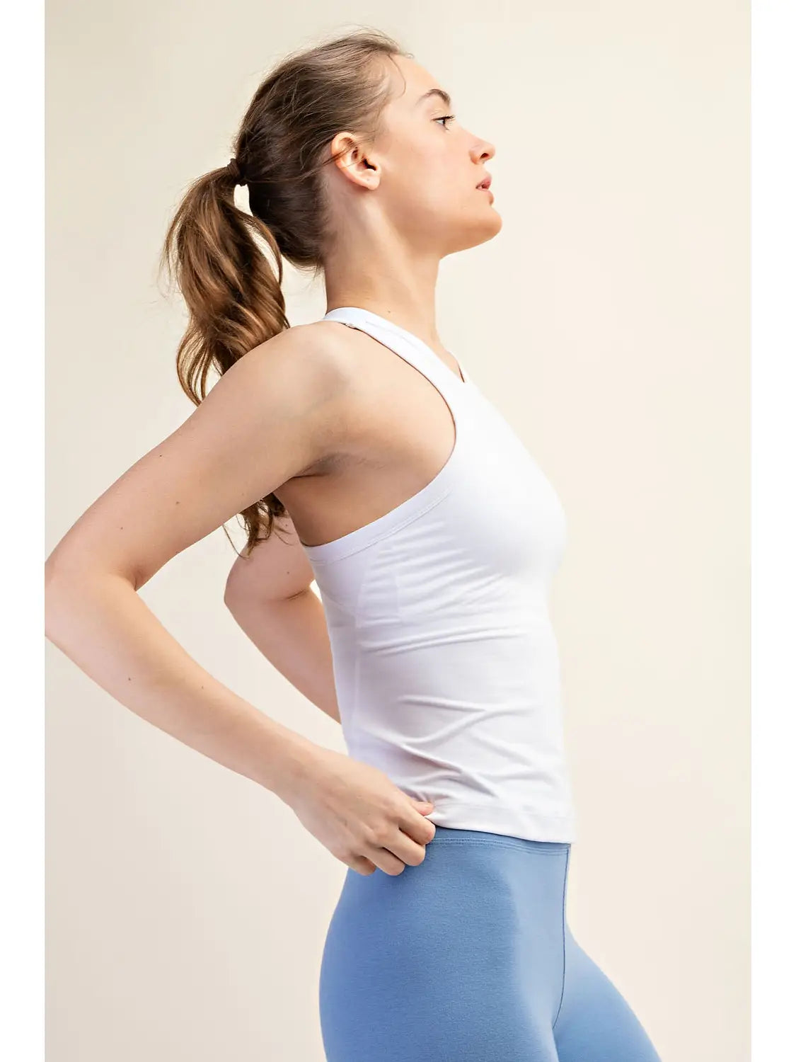 Butter Sleeveless Racer Back Tank Top