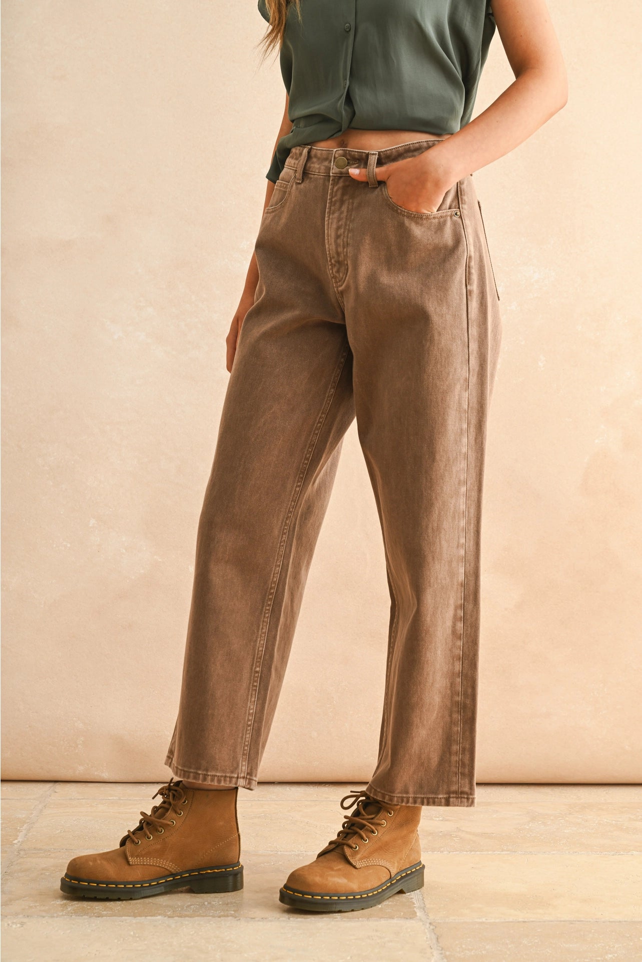 Washed Mocha Pants