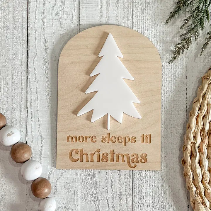 More Sleeps Til Christmas Countdown Sign