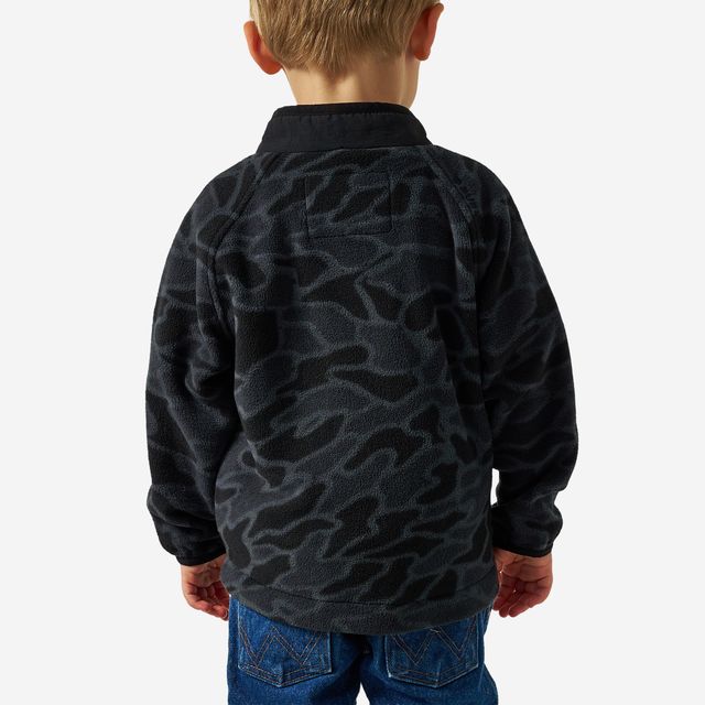 Boys Burlebo Micro Fleece Jacket - Black Camo