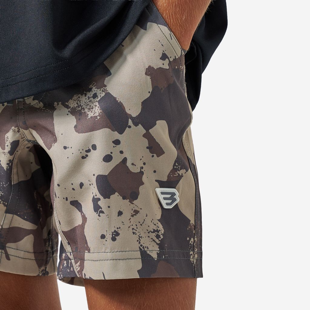 Boys Burlebo Athletic Shorts - Splatter Camo