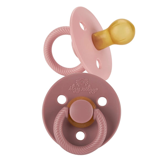 Itzy Soother™ Natural Rubber Paci Sets - Blossom + Rosewood