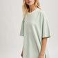 Oversized Striped Tee - Mint/White