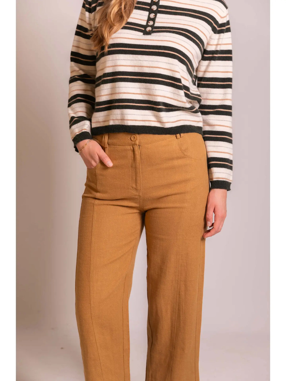 Ramie Cropped Trouser