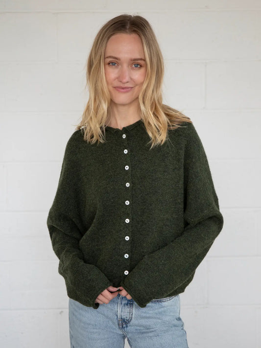 Piper Cardigan - Hunter Green