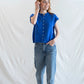 Piper Vest Cardigan - Royal Blue