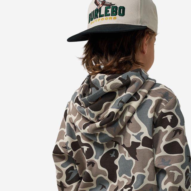 Boys Burlebo Thermal Hoodie - Mallard Mayhem Camo
