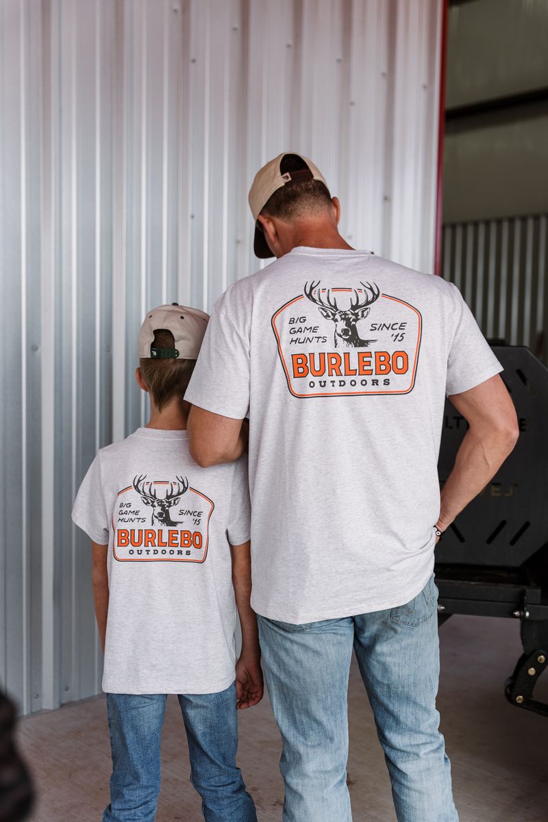Boys Burlebo Big Game Hunts Tee - Oatmeal