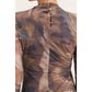 Abstract Mesh Knit Dress
