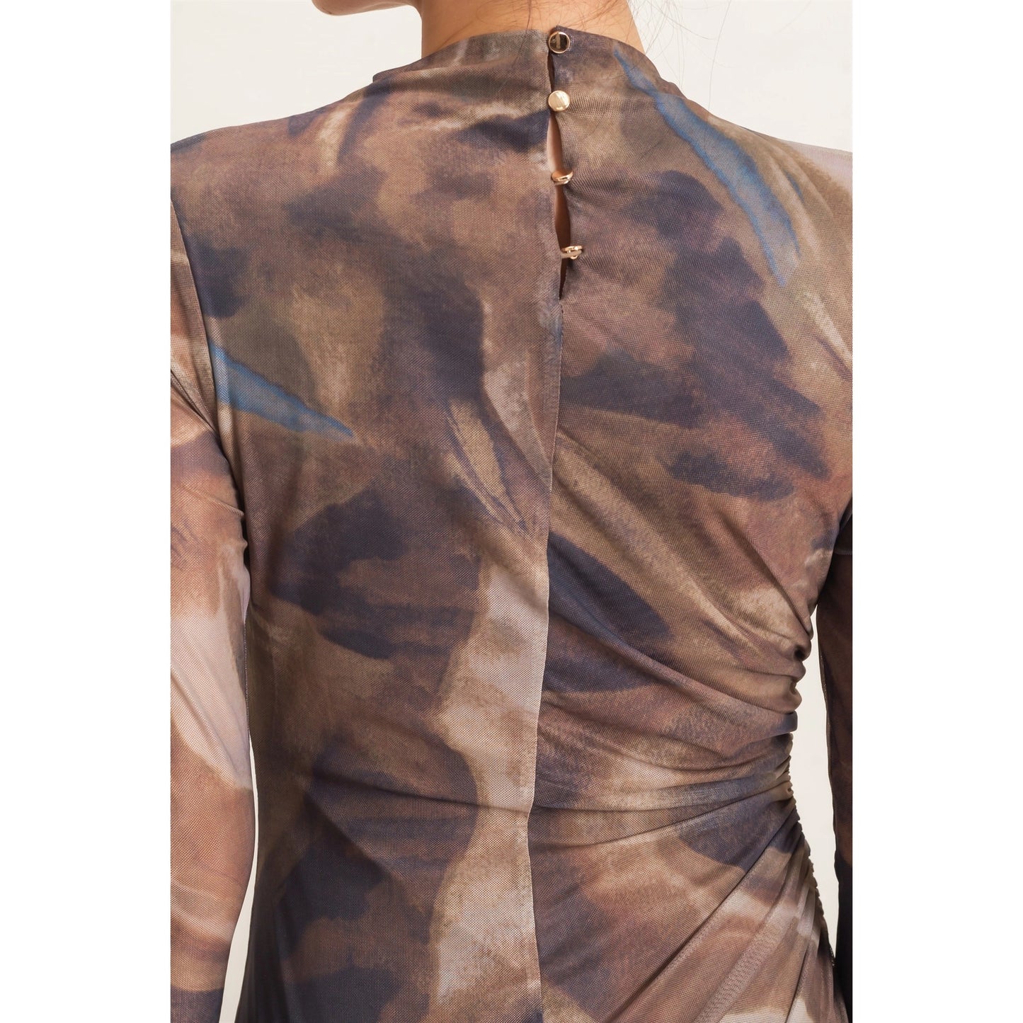 Abstract Mesh Knit Dress