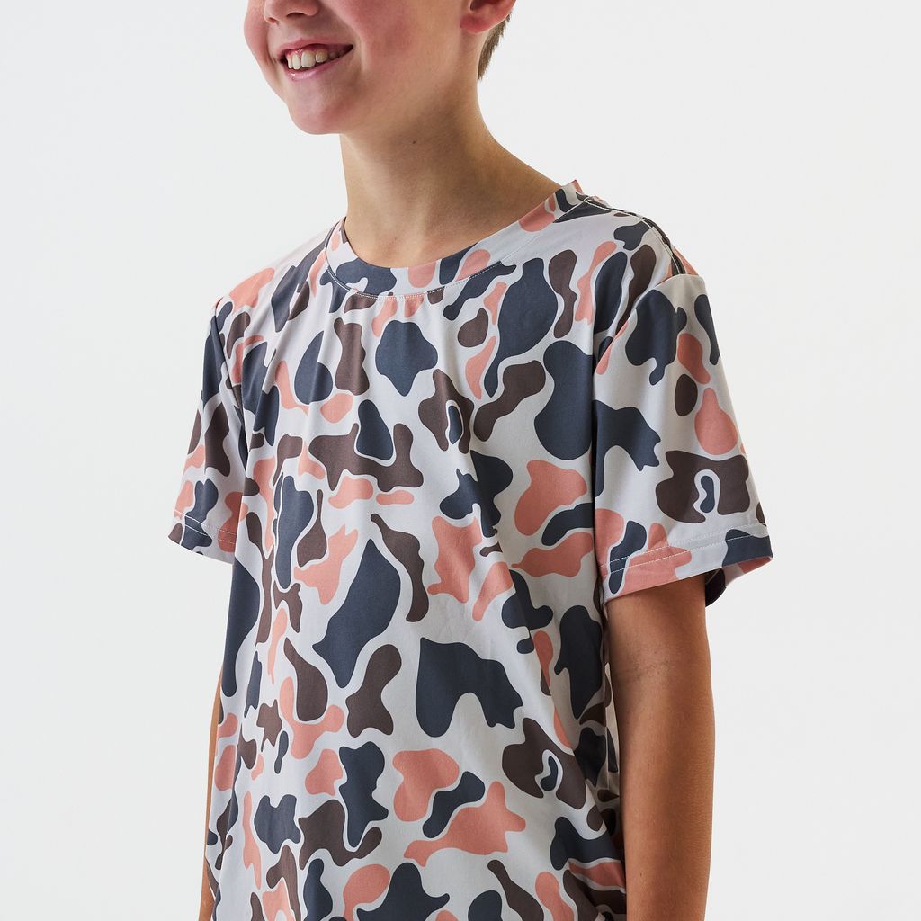 Boys Burlebo Go To Tee - Vintage Camo