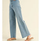 Straight Wide Leg Denim Pants