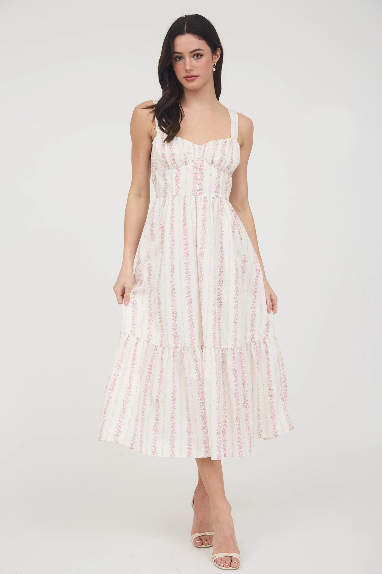 Bloom Floral Stripe Dress