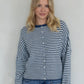 Piper Cardigan - Denim Mini Stripes