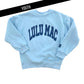 LULU MAC | Light Blue w/ Navy Puff Sweatshirt