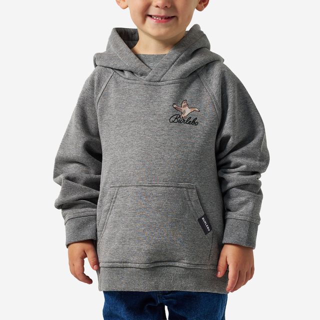Boys Burlebo Fleece Hoodie - Ducks Flying In | Dark Heather Grey