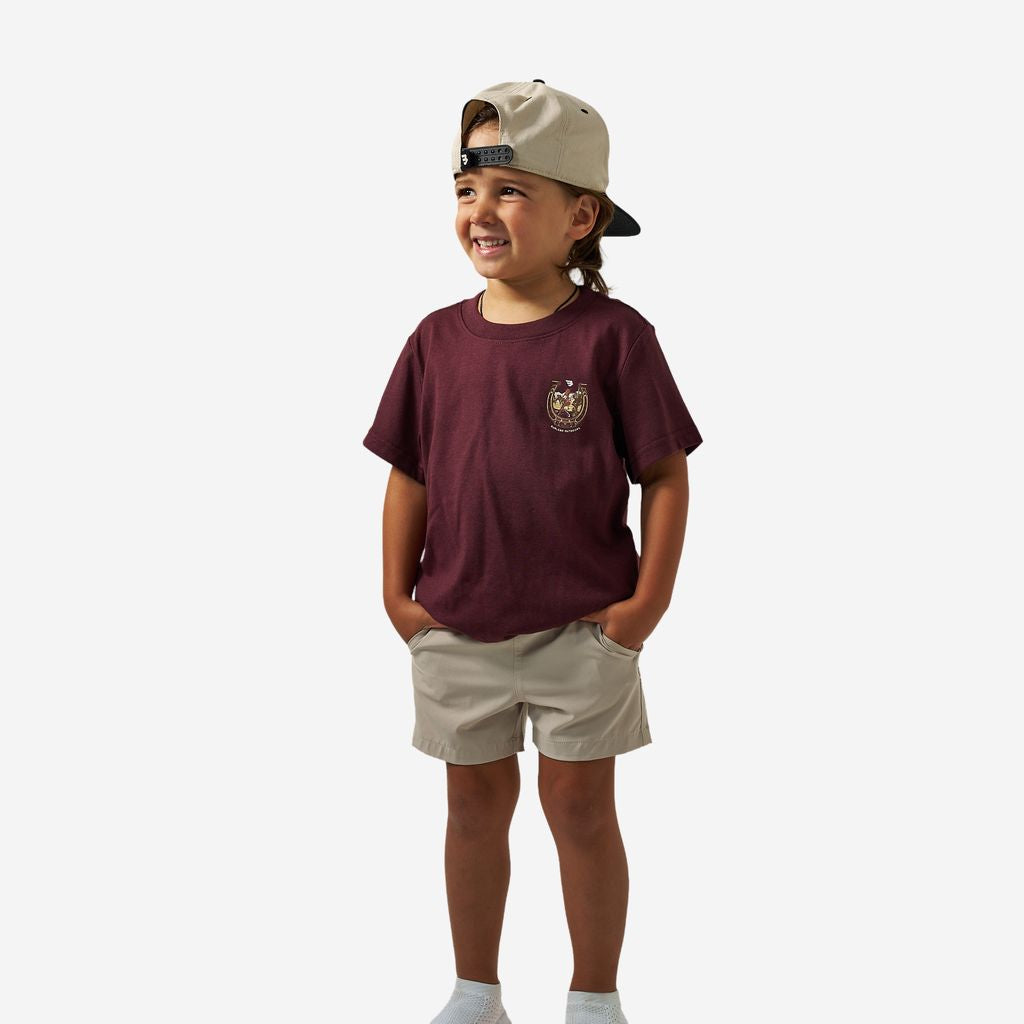 Boys Burlebo Horseshoe Tee - Maroon