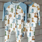 Blue Cowboy Boots Toddler Pajamas