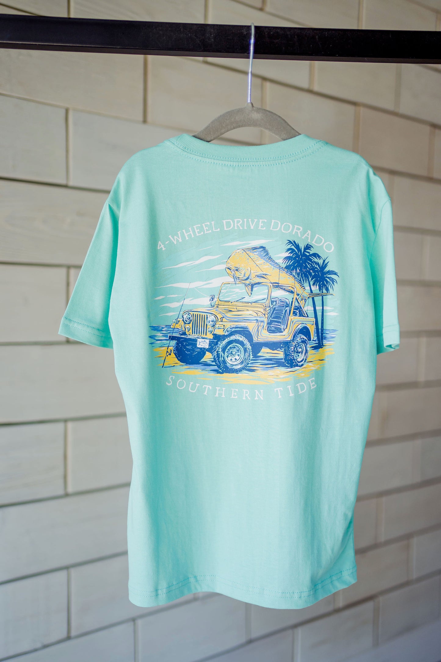 Boys Southern Tide Four Wheel Driver Dorado T-Shirt