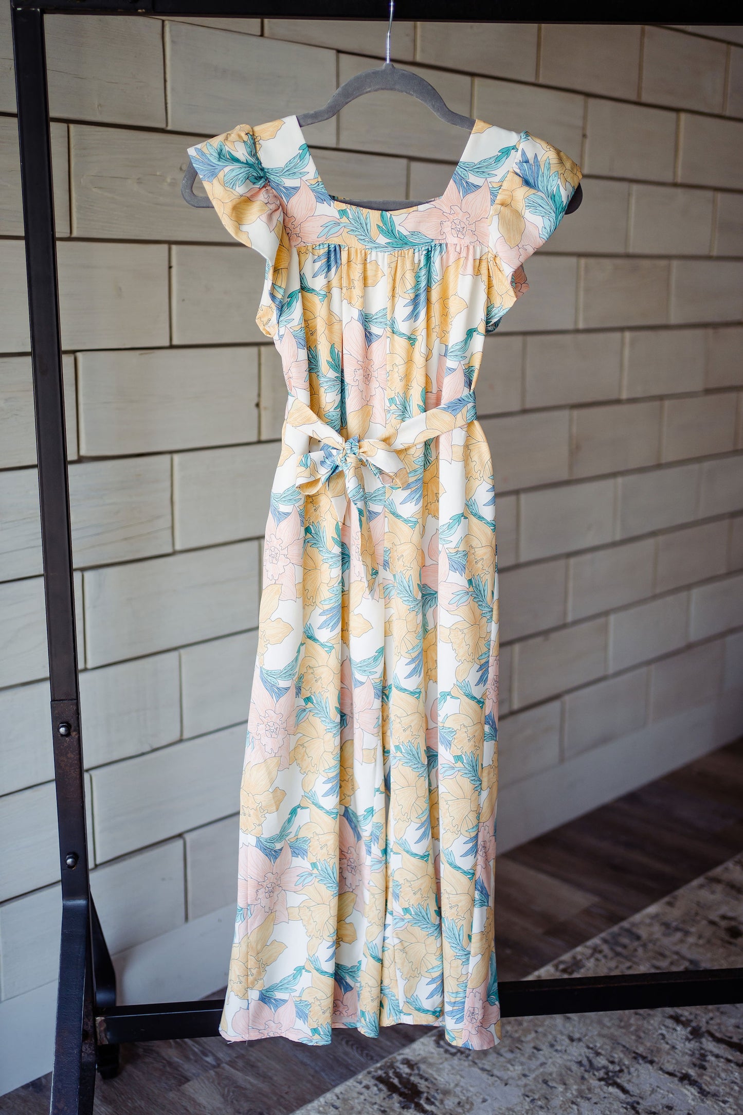 Among the Wildflowers Flutter Sleeve Jumpsuit