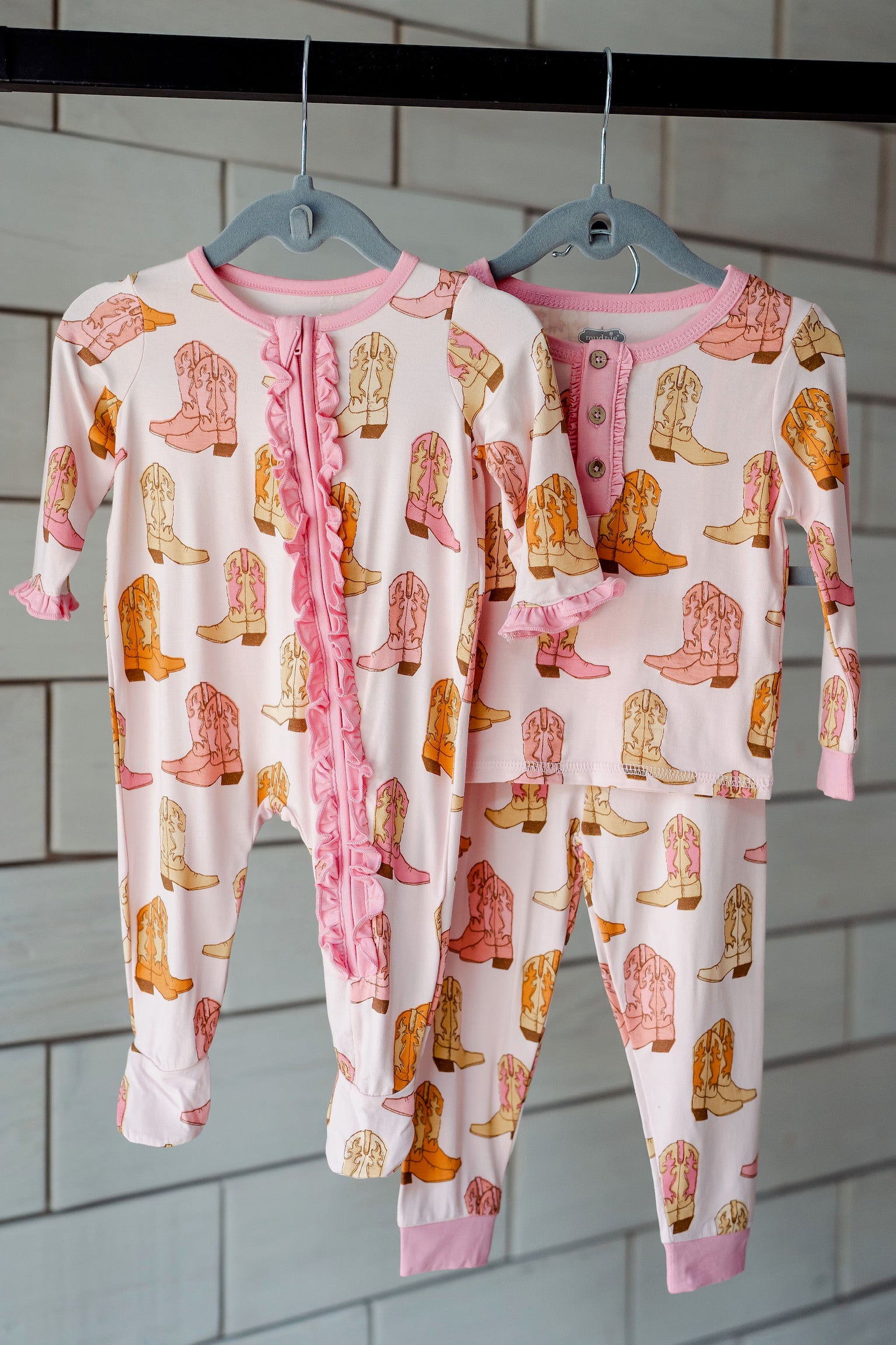 Pink Cowboy Boot Toddler Pajamas