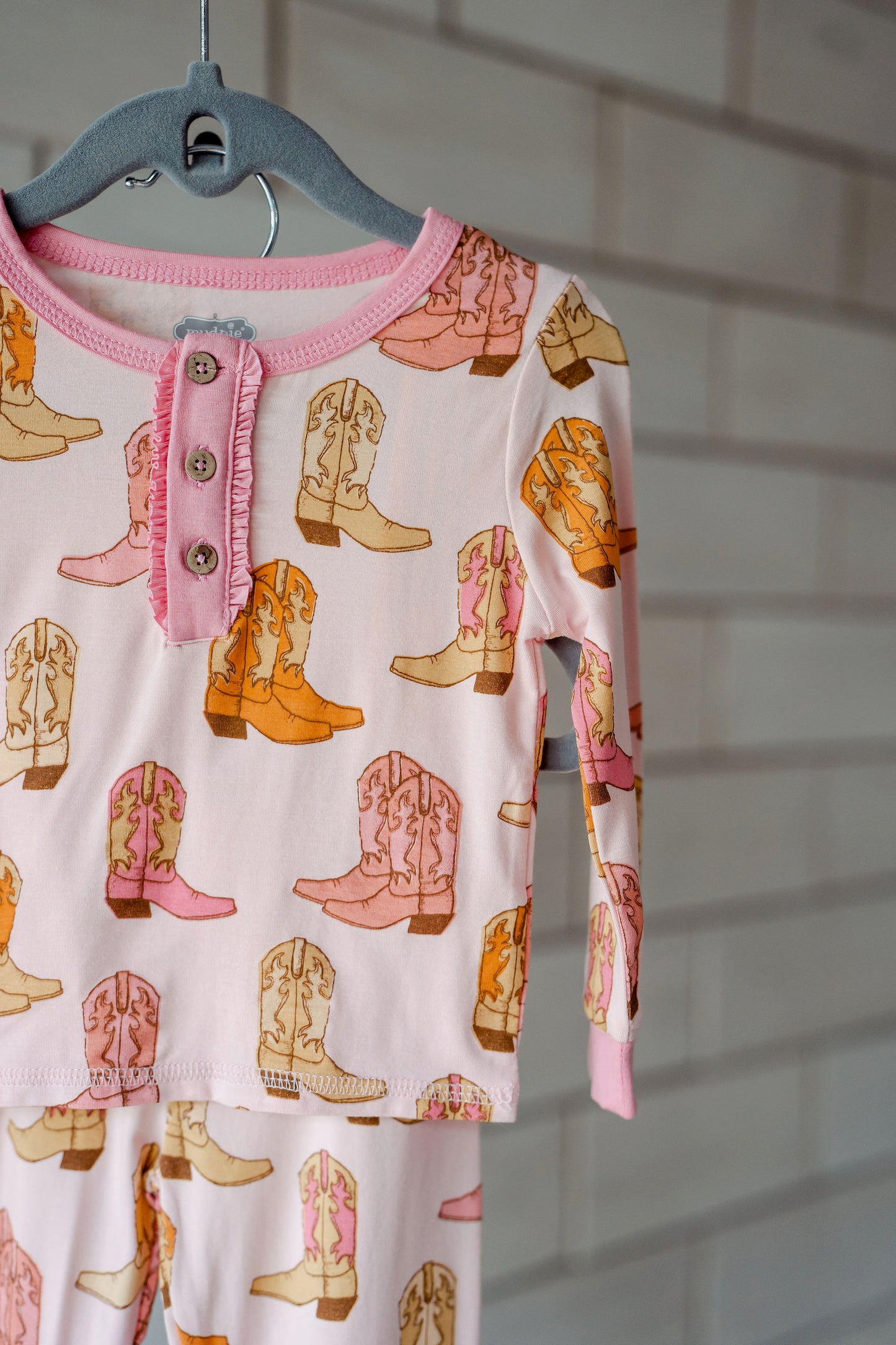 Pink Cowboy Boot Toddler Pajamas