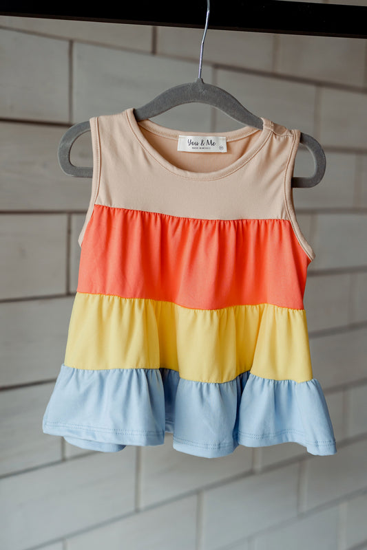 Shades of Happiness Color Block Toddler Top