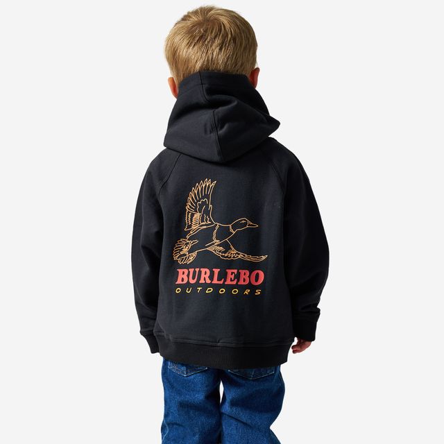 Boys Burlebo Fleece Hoodie - Duck Wild | Black