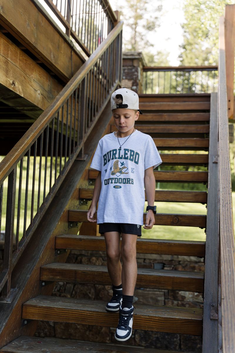 Boys Burlebo Fly Wild Tee - Ash Grey