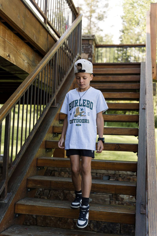 Boys Burlebo Fly Wild Tee - Ash Grey